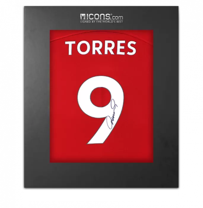 Fernando Torres Back Signed Liverpool 2023-24 Home Shirt In Deluxe Packaging