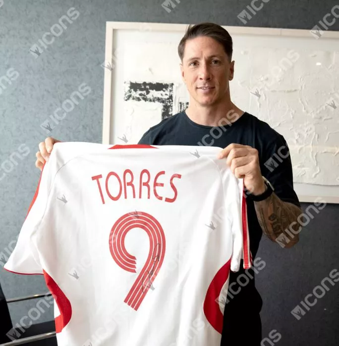 Fernando Torres Back Signed Liverpool FC 2007-08 Away Shirt