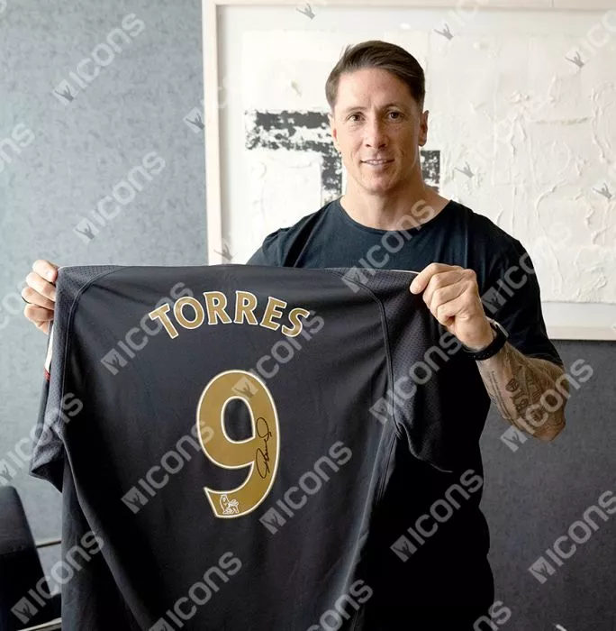 Fernando Torres Back Signed Liverpool FC 2009-10 Away Shirt