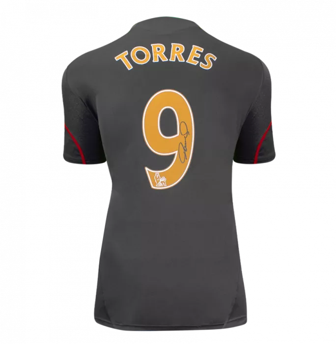 Fernando Torres Back Signed Liverpool FC 2009-10 Away Shirt
