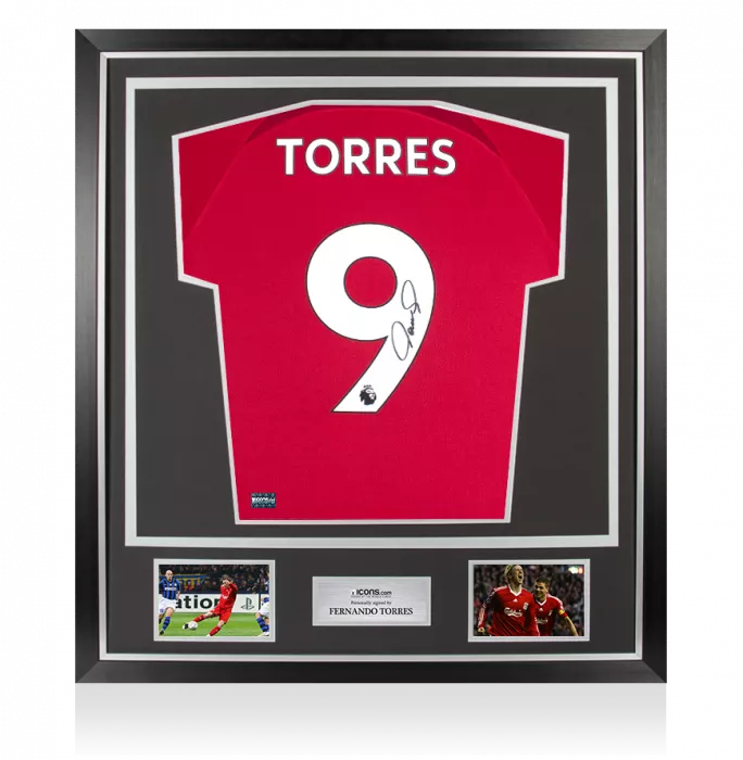 Fernando Torres Back Signed Liverpool FC 2022-23 Home Shirt In Classic Frame
