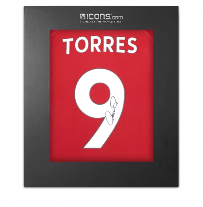 Fernando Torres Back Signed Modern Liverpool FC Home Shirt In Deluxe Packaging