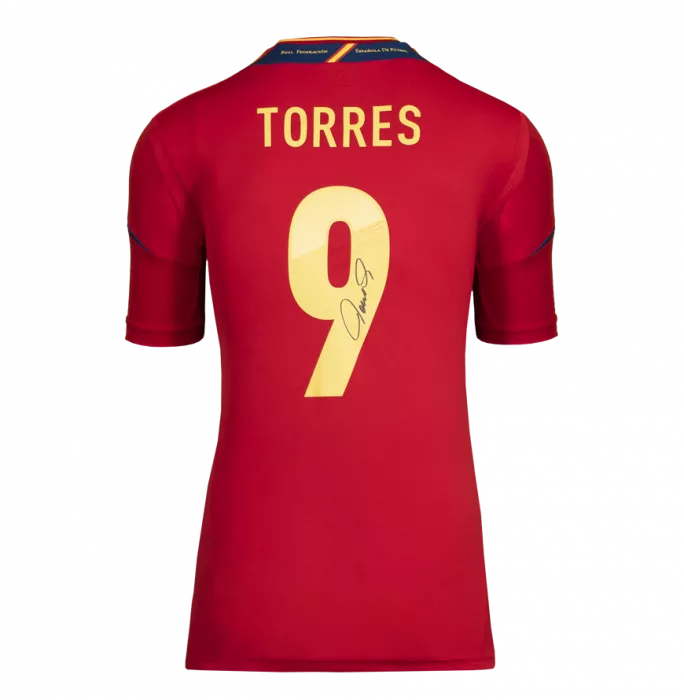 Fernando Torres Back Signed Spain 2011-12 Home Shirt In Classic Frame