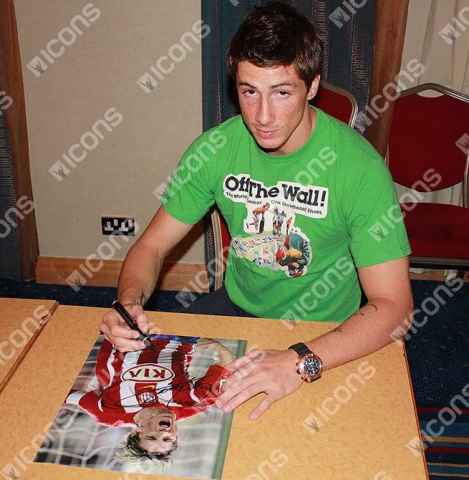 Fernando Torres Signed Atletico Madrid Photo: El Niño