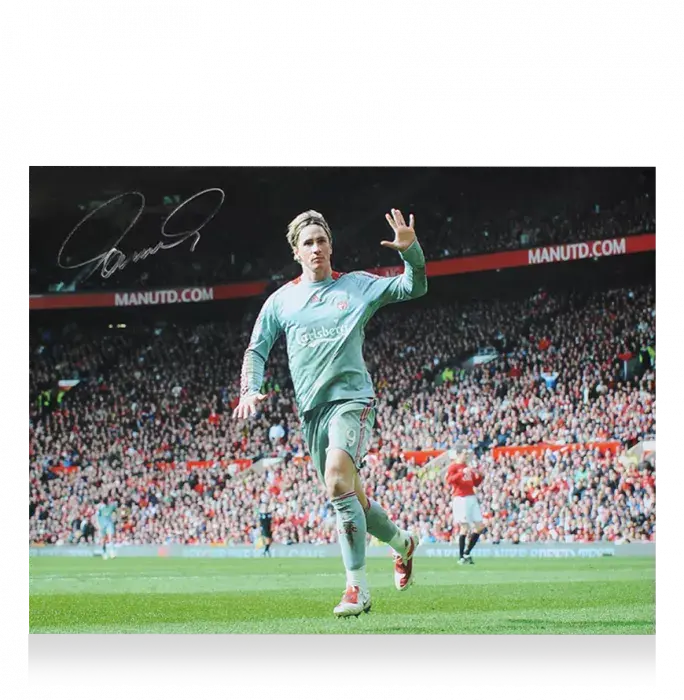 Fernando Torres Signed Liverpool FC Photo In Premium Photo Frame: Goal Vs Manchester United