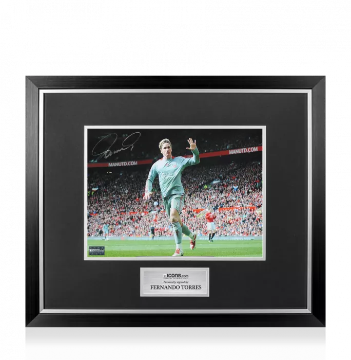 Fernando Torres Signed Liverpool FC Photo In Premium Photo Frame: Goal vs Manchester United