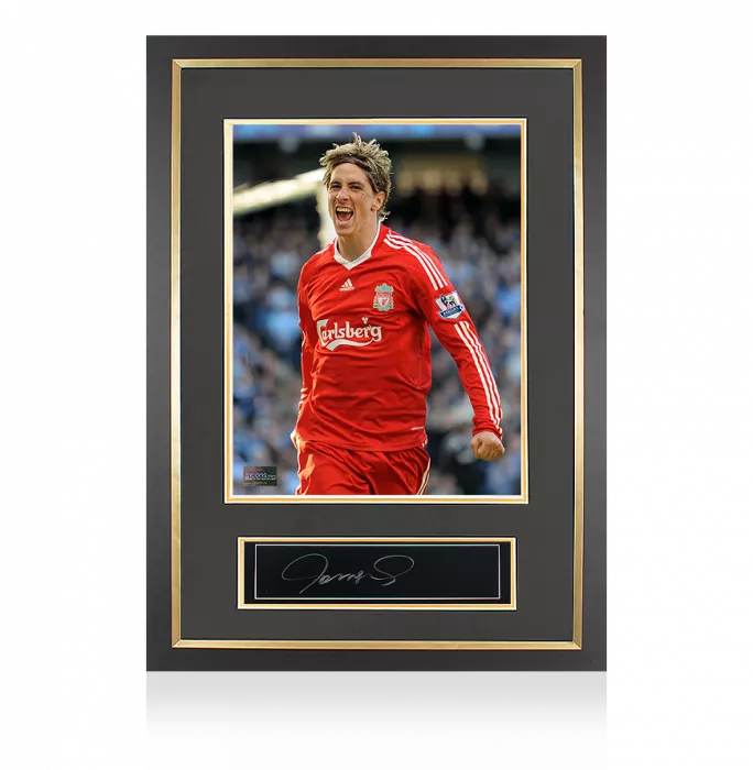 Fernando Torres Signed Plaque and Photo Frame: Liverpool FC Legend
