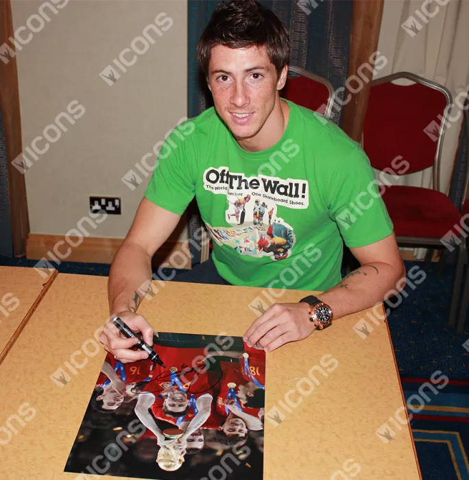 Fernando Torres Signed Spain Photo: 2010 FIFA World Cup Winner