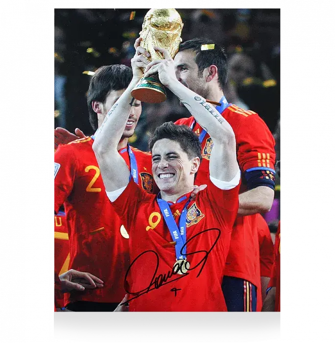 Fernando Torres Signed Spain Photo: 2010 FIFA World Cup Winner