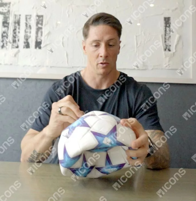 Fernando Torres Signed UEFA Champions League Football