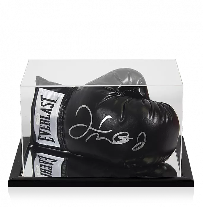 Floyd Mayweather Signed Black Everlast Boxing Glove In Acrylic Case