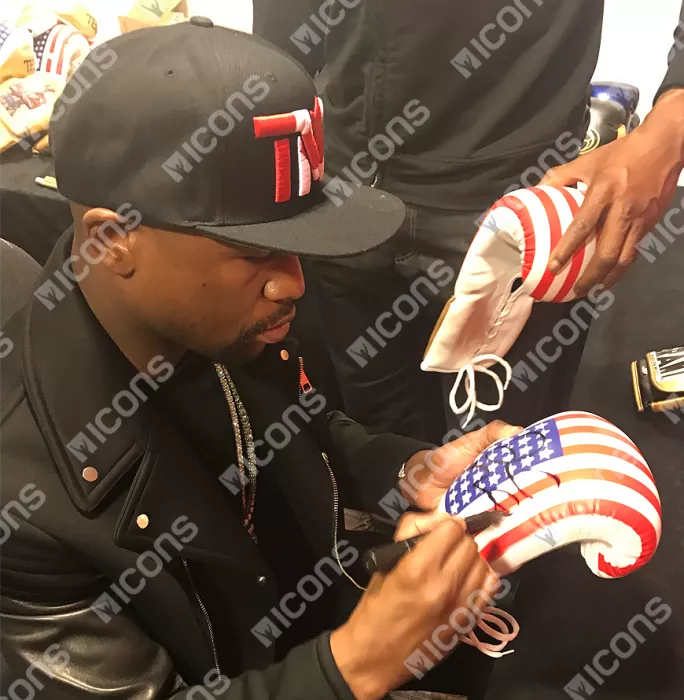 Floyd Mayweather Signed Gold USA Legends Glove