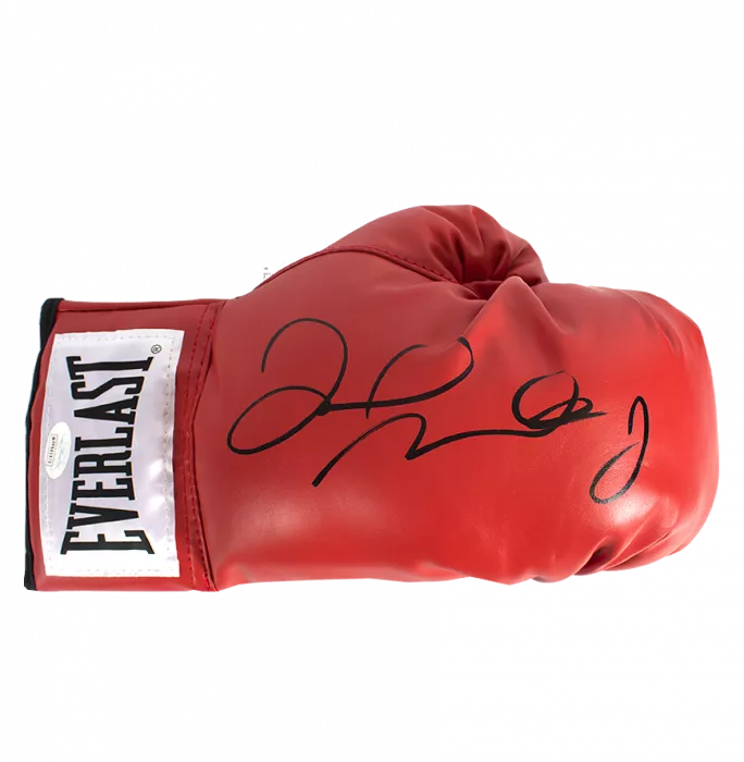 Floyd Mayweather Signed Red Everlast Boxing Glove In Acrylic Case