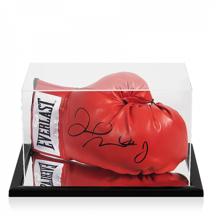 Floyd Mayweather Signed Red Everlast Boxing Glove In Acrylic Case