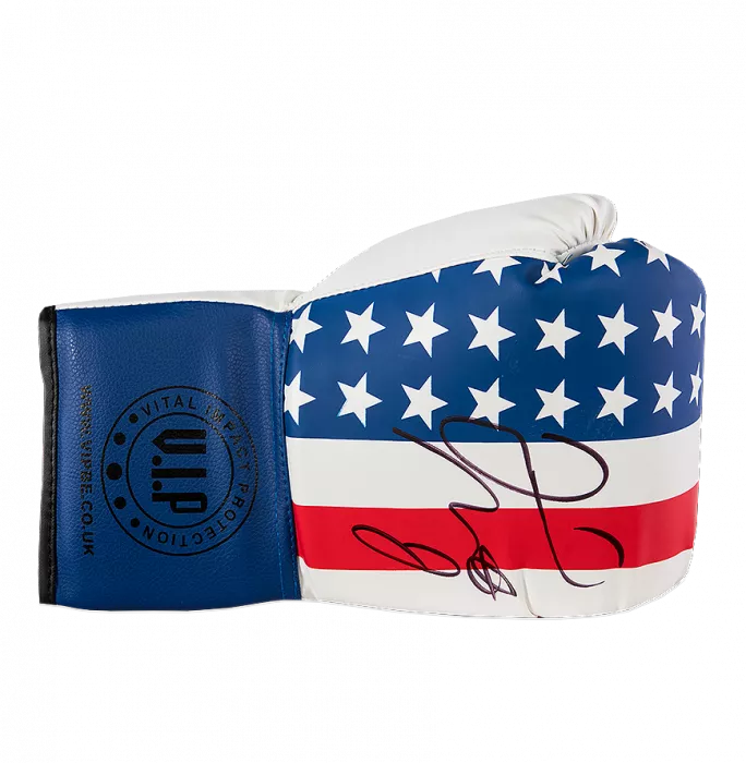 Floyd Mayweather Signed VIP USA Flag Boxing Glove