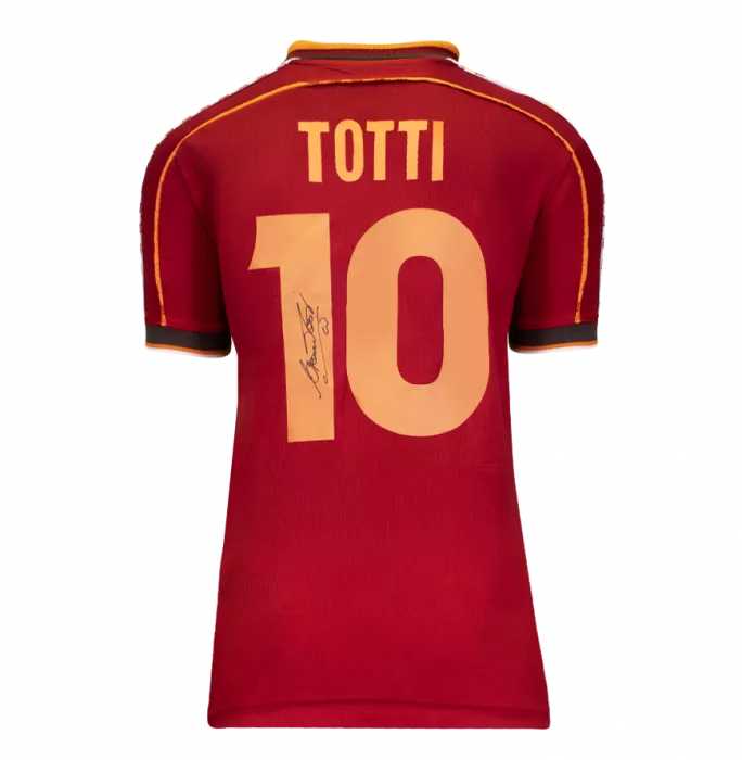 Francesco Totti Back Signed AS Roma 1998-99 Home Shirt In Hero Frame: Option 1