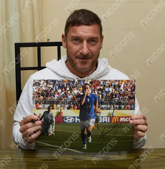 Francesco Totti Signed Italy Photo: 2006 FIFA World Cup Goal Vs Australia
