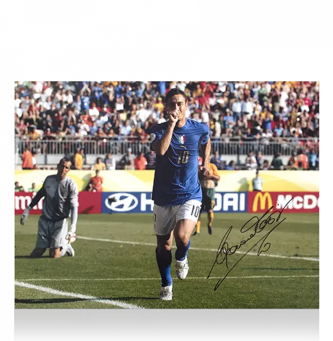 Francesco Totti Signed Italy Photo: 2006 FIFA World Cup Goal vs Australia