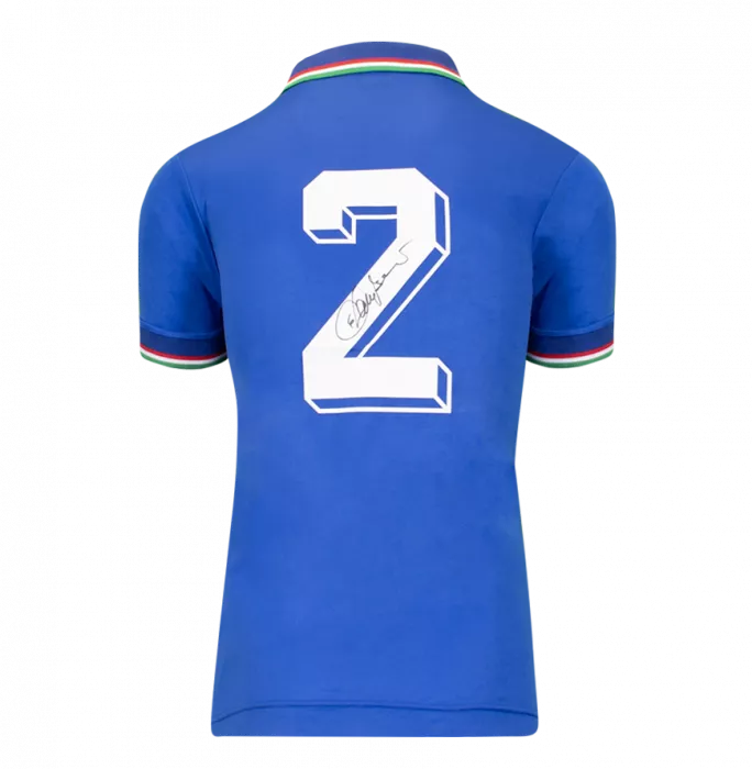 Franco Baresi Back Signed Italy 1990 Home Shirt