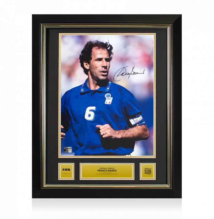 Franco Baresi Official 1994 FIFA World Cup™ Signed and Framed Italy Photo