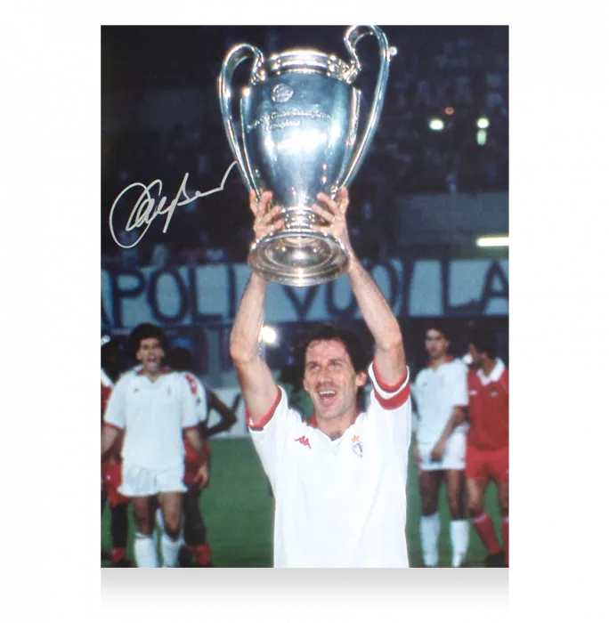 Franco Baresi Official AC Milan Signed And Framed Photo: 1990 European Cup Winner