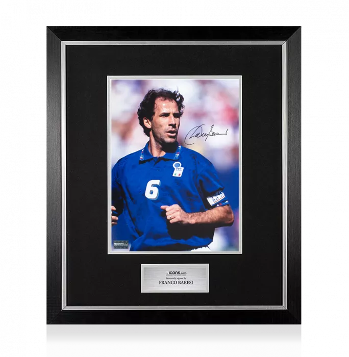 Franco Baresi Signed Italy Photo In Premium Photo Frame: 1994 FIFA World Cup Icon