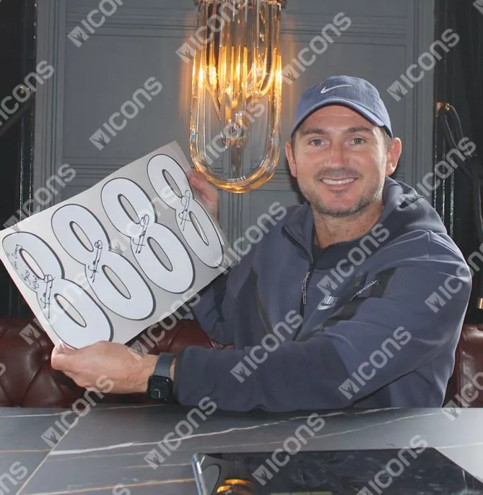 Frank Lampard Back Signed Chelsea 2000 Home Shirt With Fan Style Numbers