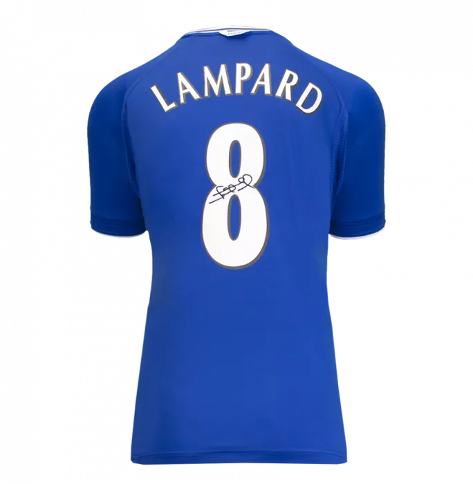 Frank Lampard Back Signed Chelsea 2000 Home Shirt In Classic Frame