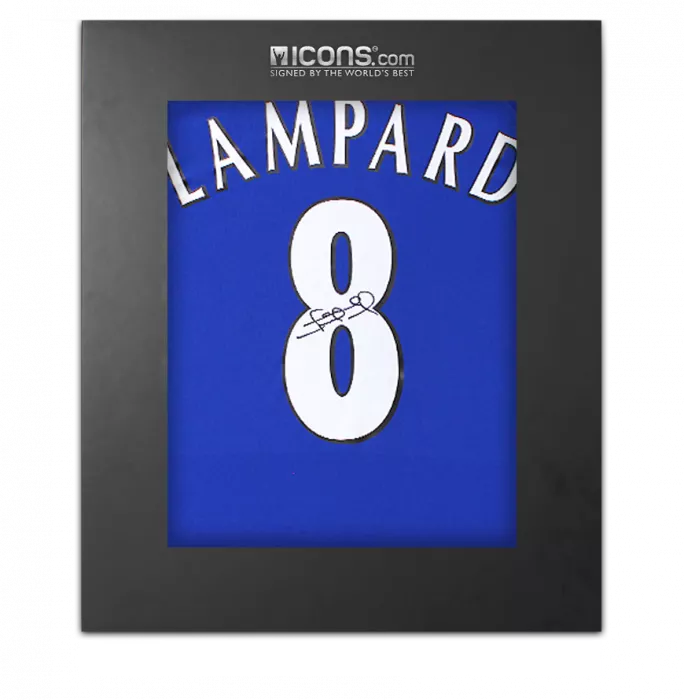 Frank Lampard Back Signed Chelsea 2000 Home Shirt In Deluxe Packaging