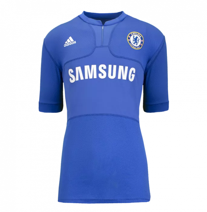 Frank Lampard Back Signed Chelsea 2009-10 Home Shirt With Dotted Style Numbers