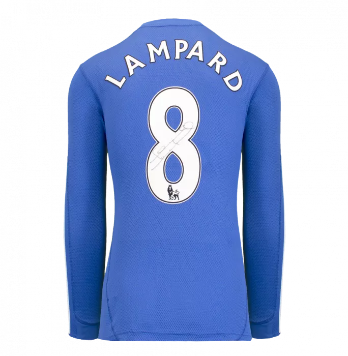 Frank Lampard Back Signed Chelsea 2009-10 Home Shirt with Official Velvet Numbers