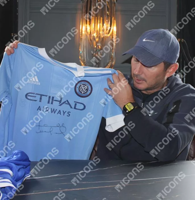 Frank Lampard Front Signed New York City 2021-22 Home Shirt In Classic Frame