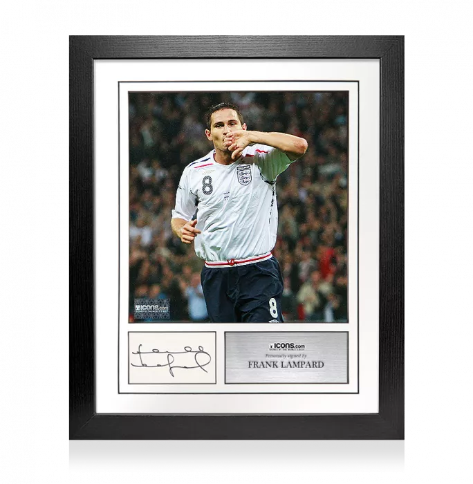 Frank Lampard Signed Card And England Photo Frame – Option 1