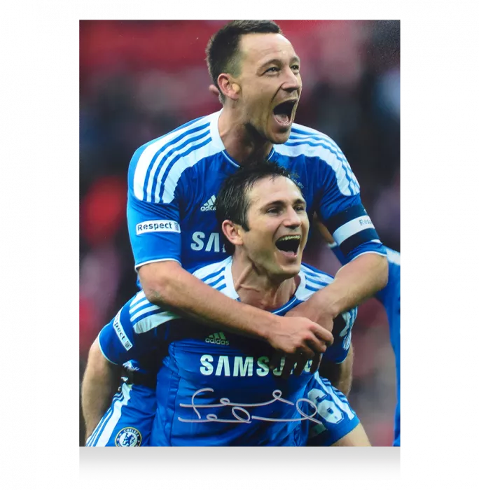 Frank Lampard Signed Chelsea Photo: Celebration With John Terry