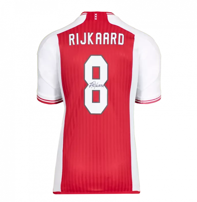 Frank Rijkaard Back Signed Ajax 2023-24 Home Shirt