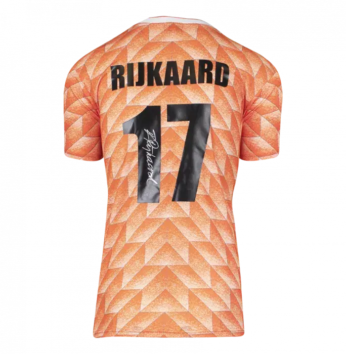 Frank Rijkaard Back Signed Netherlands 1988 Home Shirt In Classic Frame