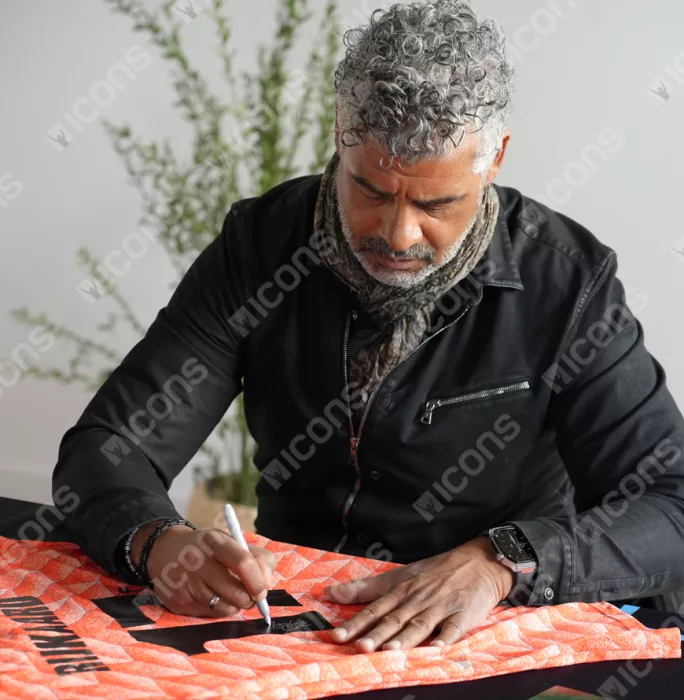Frank Rijkaard Official FIFA World Cup™ Back Signed And Hero Framed Netherlands 1988 Home Shirt