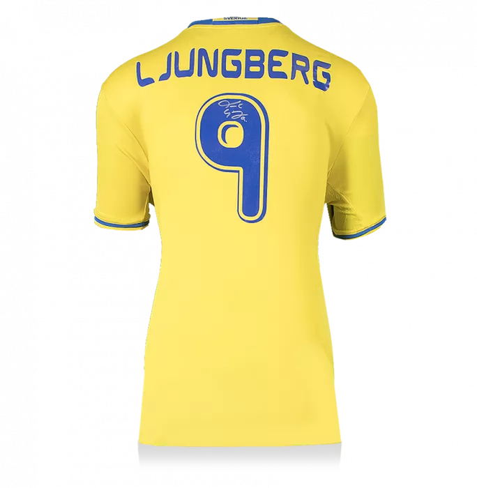 Freddie Ljungberg Back Signed Sweden Home Shirt In Hero Frame: Option 1