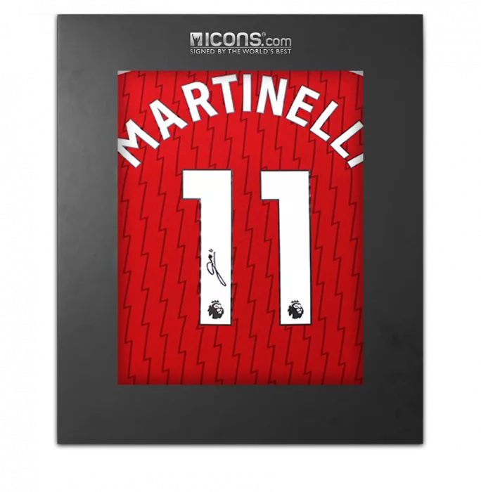 Gabriel Martinelli Back Signed Arsenal 2024-25 Home Shirt In Deluxe Packaging