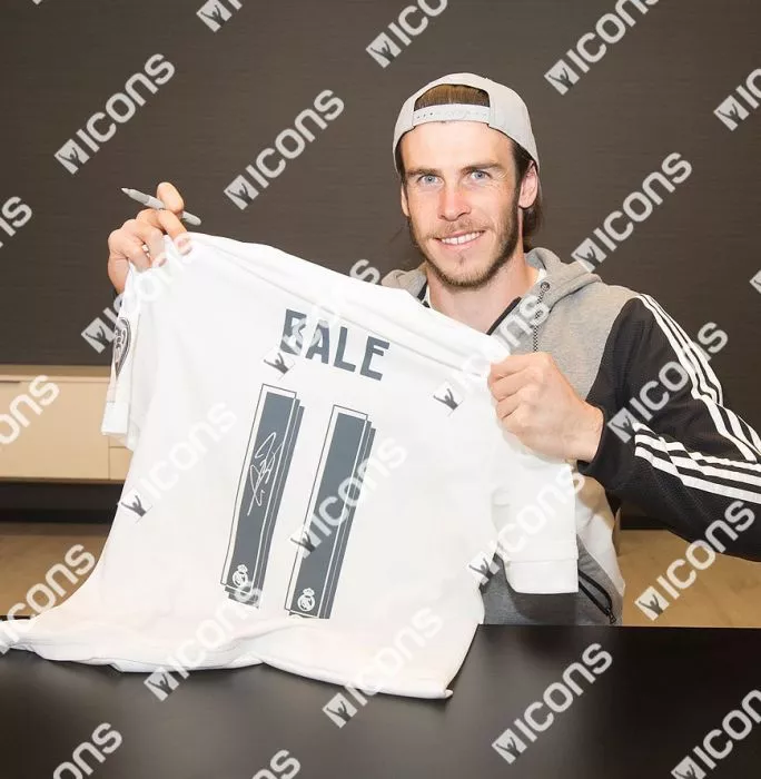 Gareth Bale Back Signed And Framed Real Madrid 2015-16 Home Shirt