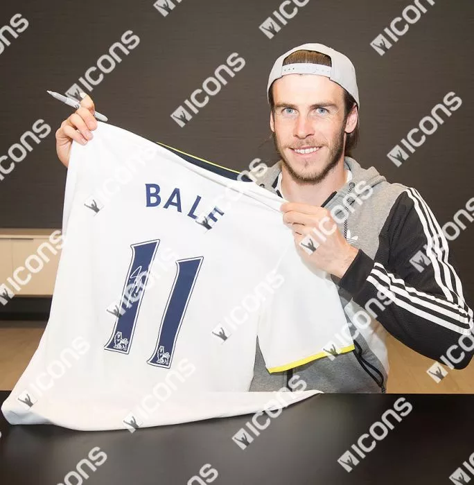 Gareth Bale Back Signed And Framed Tottenham Hotspur Home Shirt