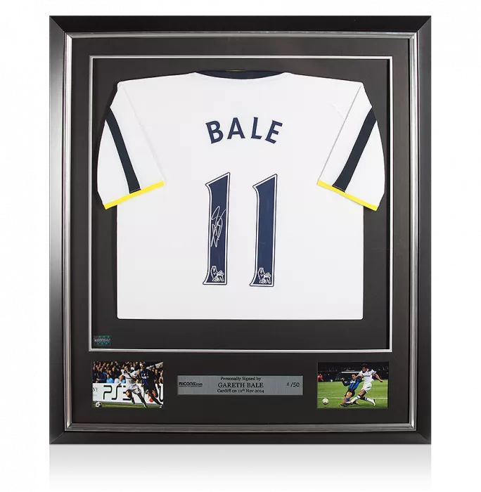 Gareth Bale Back Signed and Framed Tottenham Hotspur Home Shirt