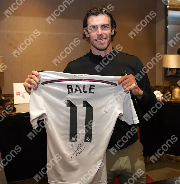 Gareth Bale Back Signed Real Madrid 2014-15 Home Shirt