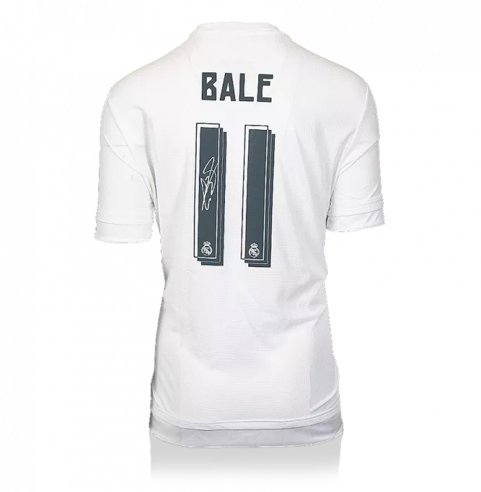 Gareth Bale Back Signed Real Madrid 2015-16 Home Shirt