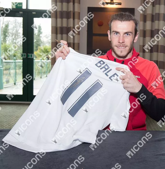 Gareth Bale Back Signed Real Madrid 2015-16 Home Shirt
