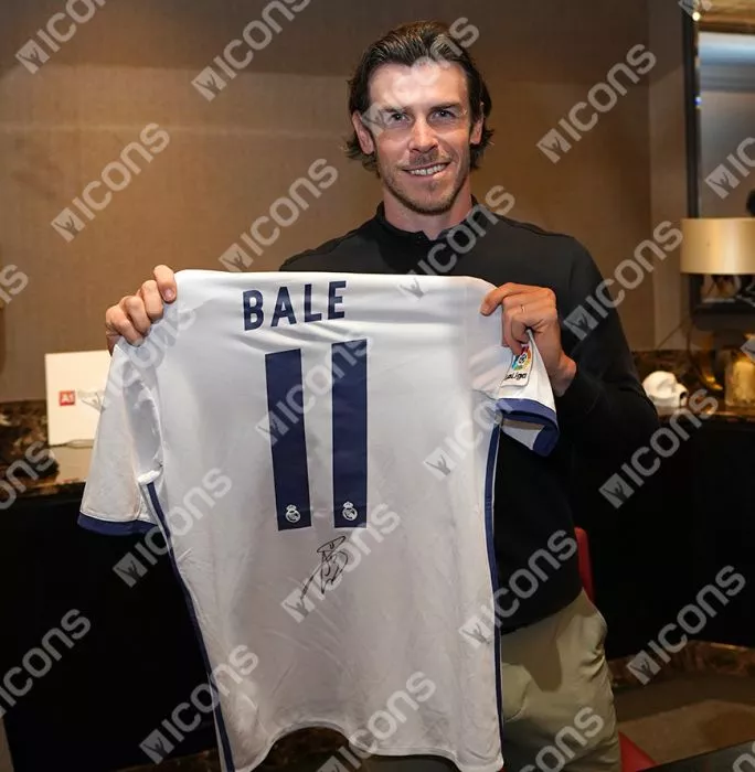 Gareth Bale Back Signed Real Madrid 2016-17 Home Shirt