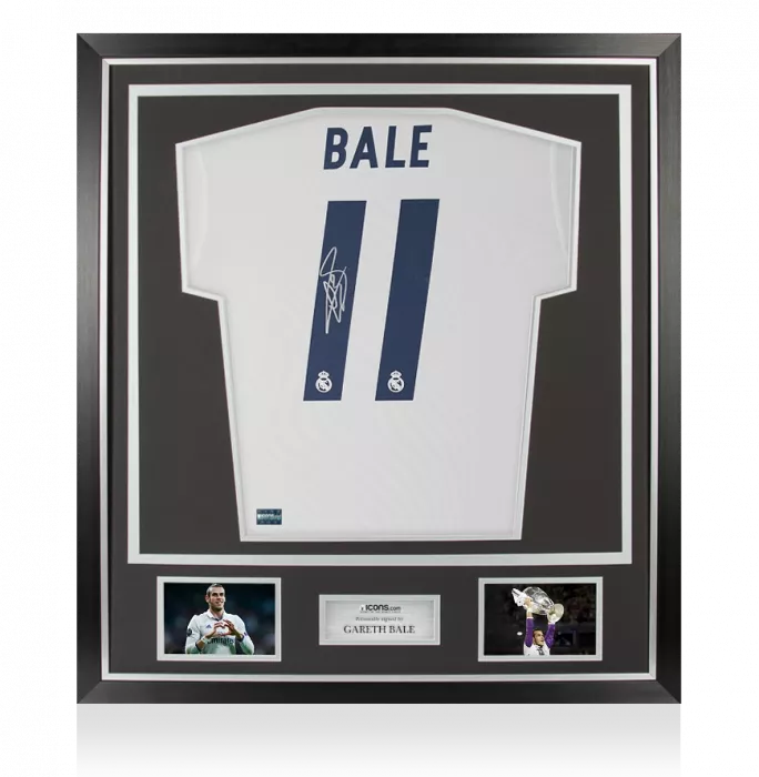 Gareth Bale Back Signed Real Madrid 2016-17 Home Shirt In Classic Frame