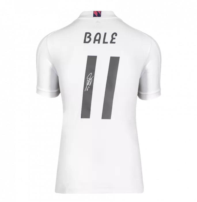 Gareth Bale Back Signed Real Madrid CF 2020-21 Home Shirt In Hero Frame: Option 1