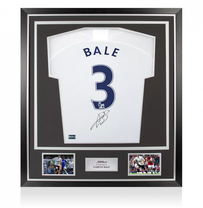 Gareth Bale Back Signed Tottenham Hotspur 2011-12 Home Shirt In Classic Frame