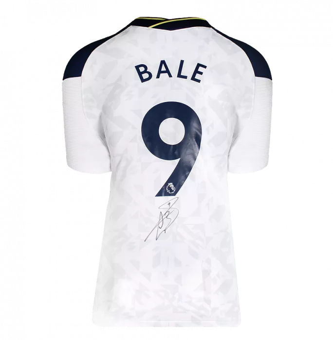 Gareth Bale Back Signed Tottenham Hotspur 2020-21 Home Shirt In Hero Frame: Option 1